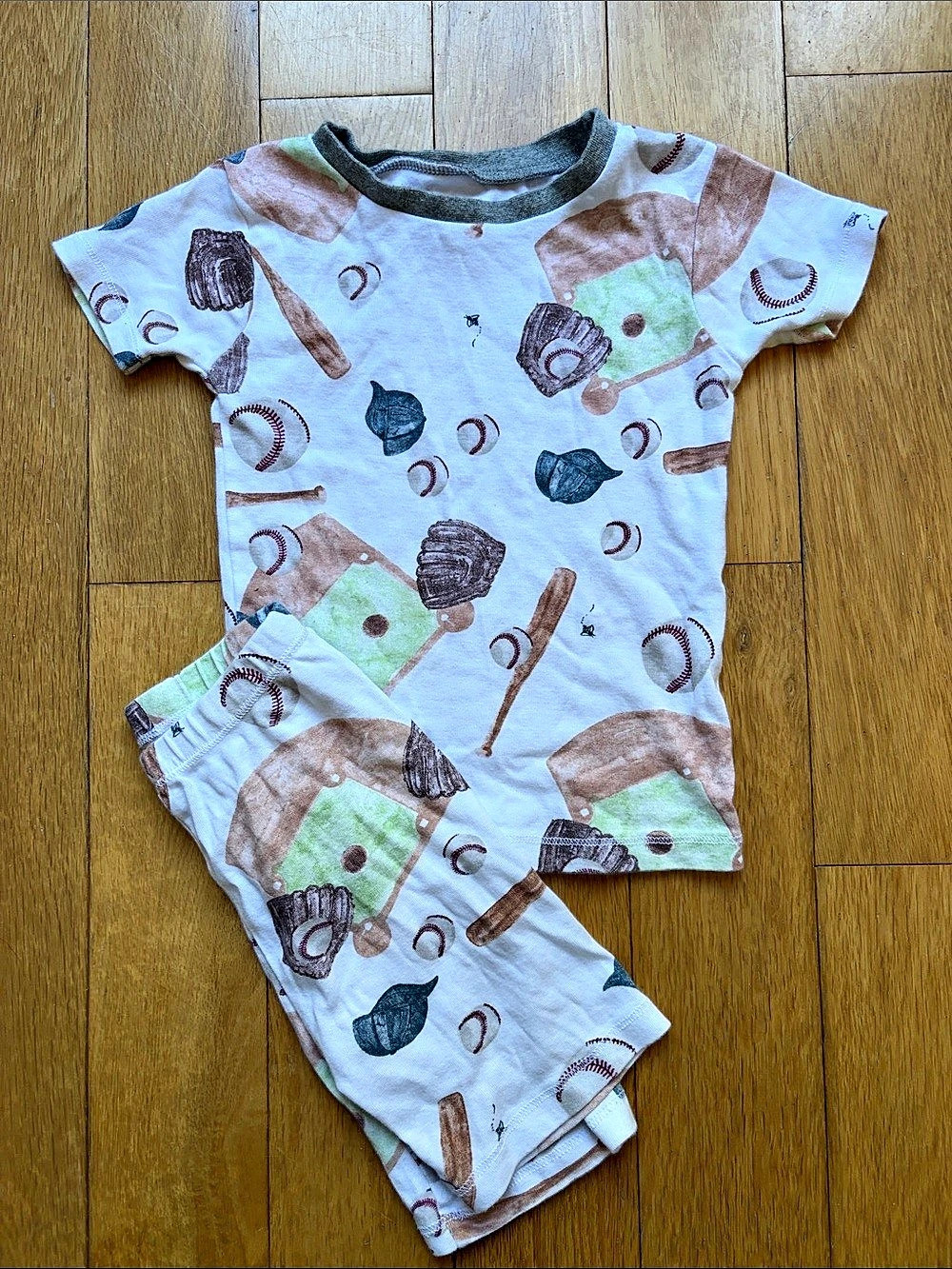 ⚾️Burt's Bees Kids Baseball Pajama Shorts Set